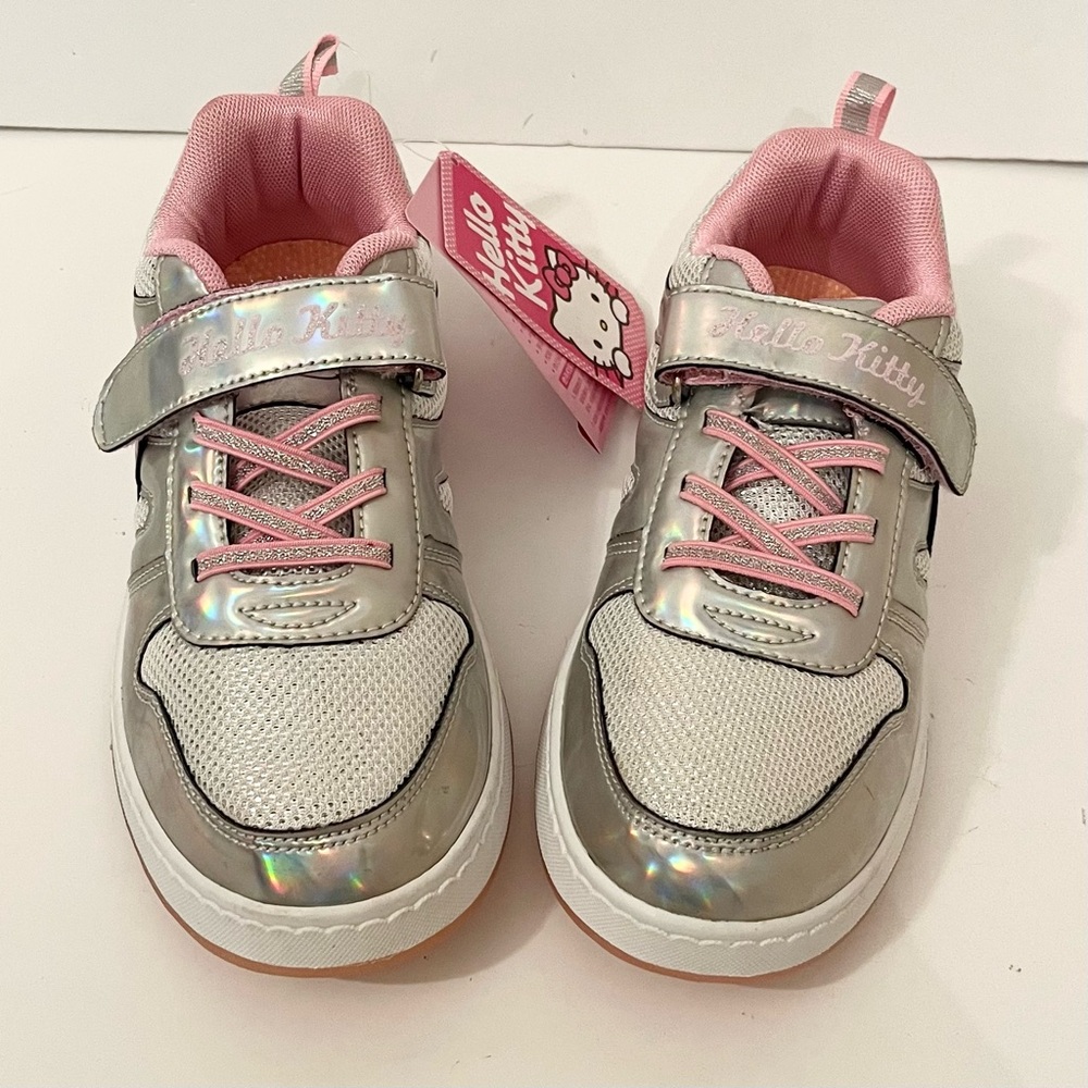 Hello Kitty Sneakers Metallic Silver Pink EUR 36 NWT